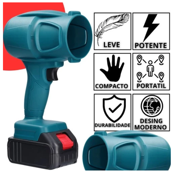 Miniatura: Portátil turbo blower usb recarroregável 2 batteries bivolt - neverdie store