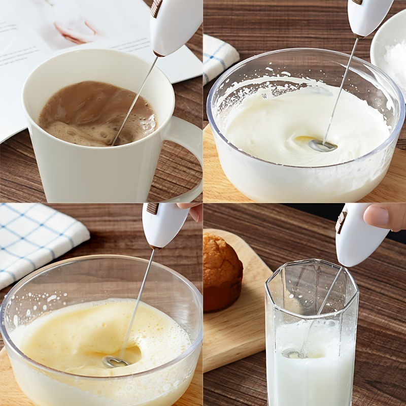 Miniatura: Handheld electric egg beater mini battery powered milk frother coffee drink mixe