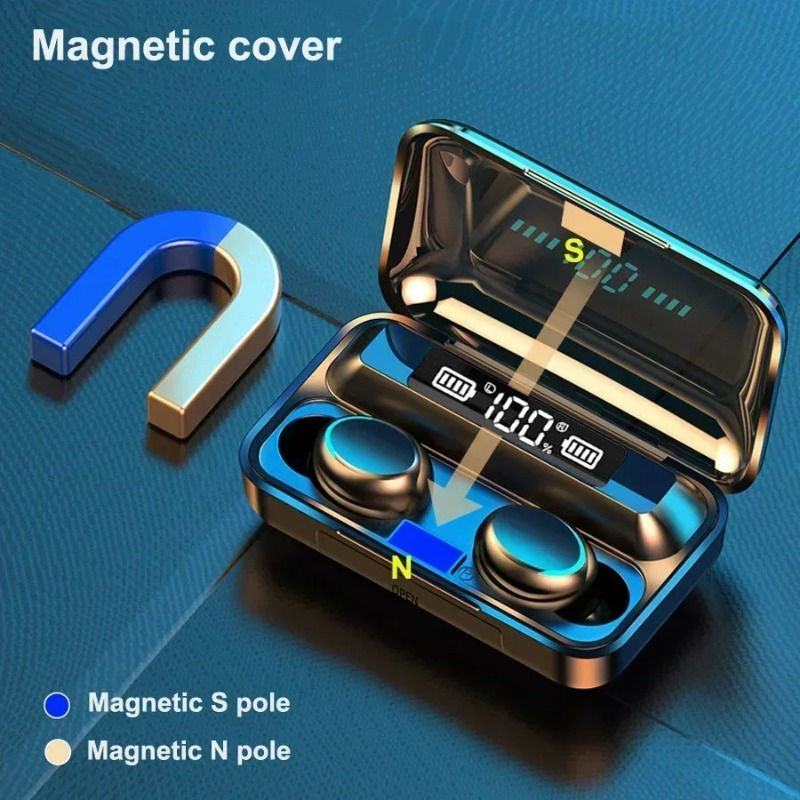 Miniatura: New bluetooth fone 9d stereo high bass sport earphones handfree touch cont