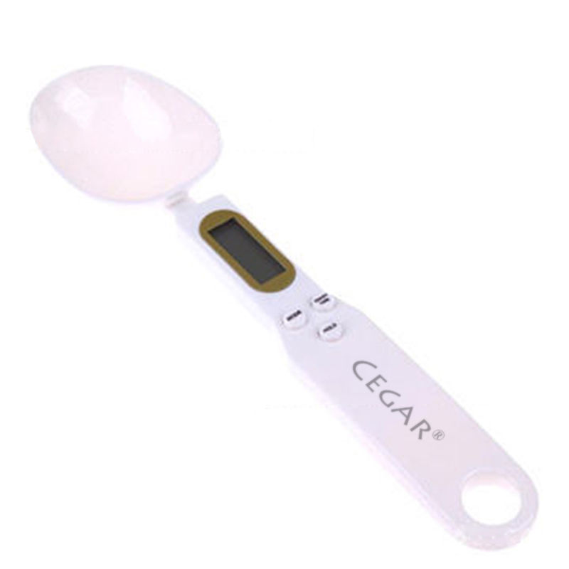 Miniatura: 0.1g portátil lcd digital balança measuring spoon gram flour and grain foo