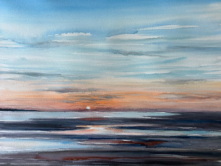 Crépuscule sur la Baie 56x46 cms.jpg