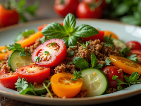 healthy salad on a plate