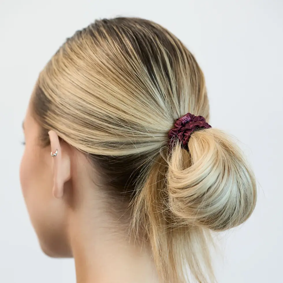 Thumbnail: Slim Silk Scrunchies - Merlot