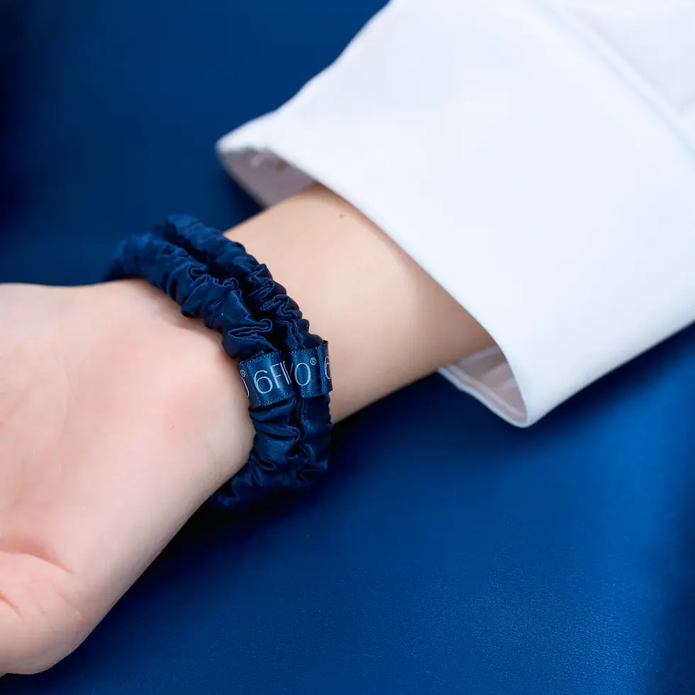 Thumbnail: Slim Silk Scrunchies - Skyfall