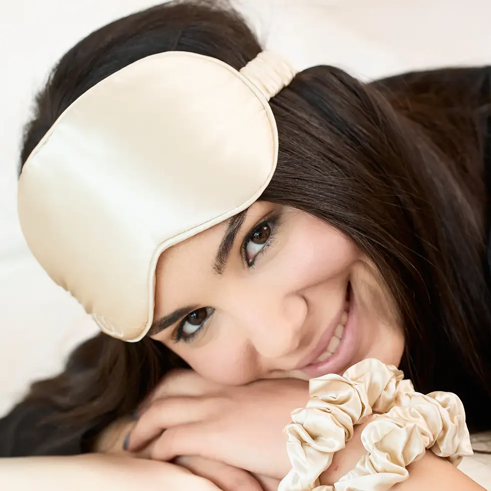 Thumbnail: Silk Sleeping Mask - Shortbread