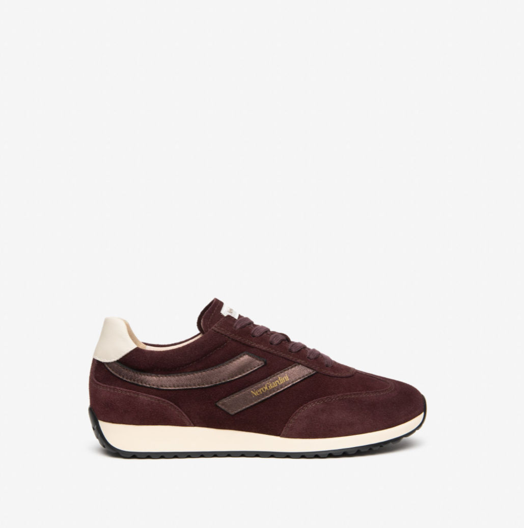 NeroGiardini Lace up sneaker in burgundy leather I617321D_613