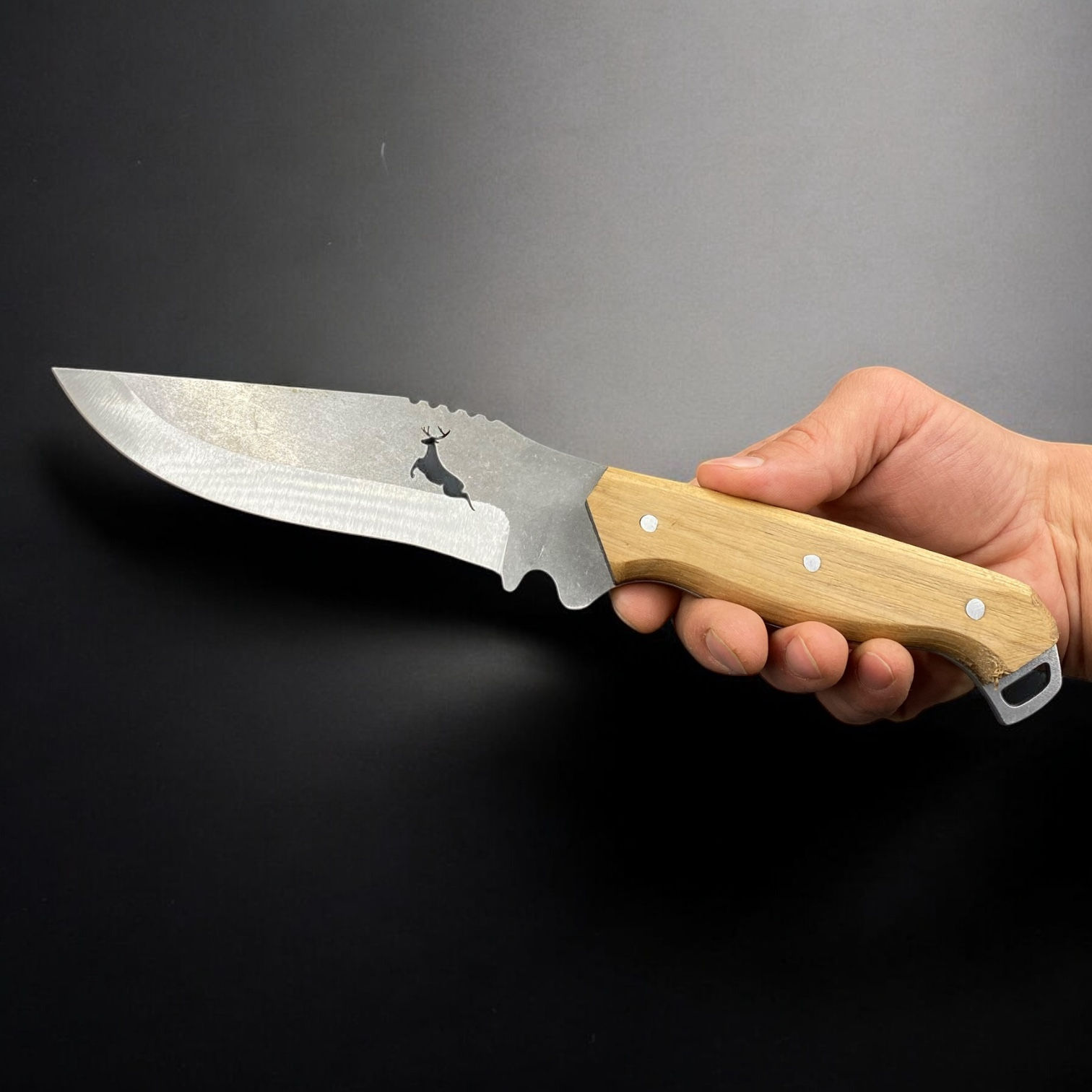 Outdoor Geyik Kamp Bıçağı Zeytin , Kılıf Hediyeli - Kişiye Özel İsim