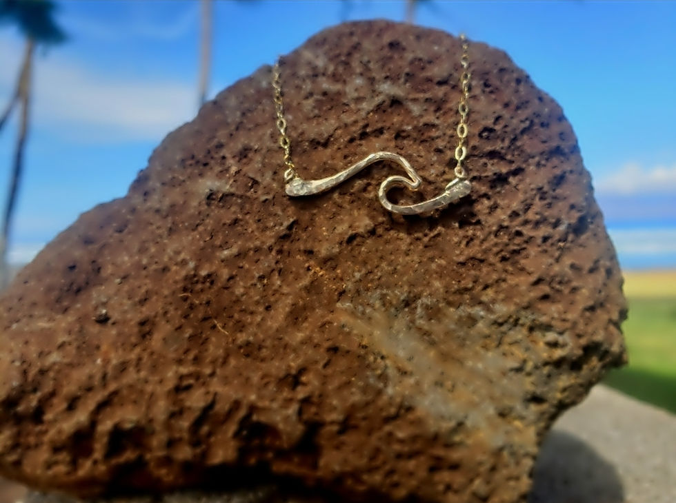 Thumbnail: 14 Karat Gold-filled Wave Bar Necklace