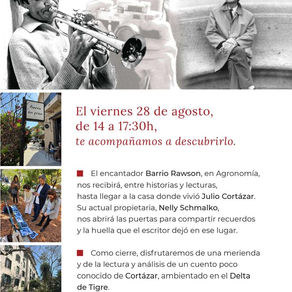Agenden: viernes 28 de agosto vamos a conocer la casa de Julio Cortázar
