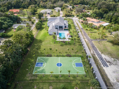 Aerial View Home - Basketball Court - Florida - RGV Homes