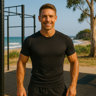 Athletic person in their 40s.