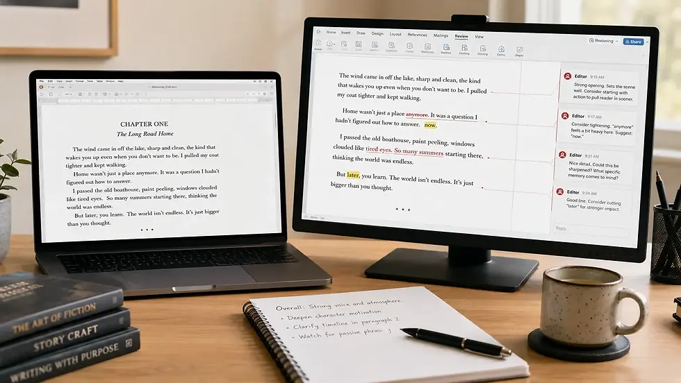how to request a sample developmental edit and evaluate the feedback before hiring an editor