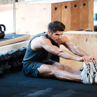 Man stretching
