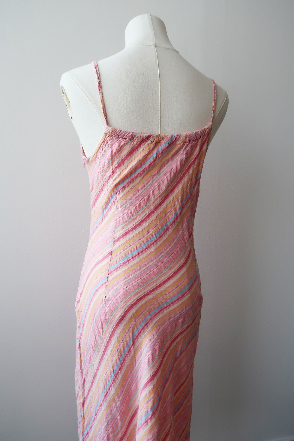 Thumbnail: Vintage Y2K striped cotton cami dress. UK 10.