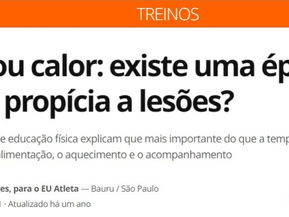 Frio ou calor: existe uma época mais propícia a lesões?