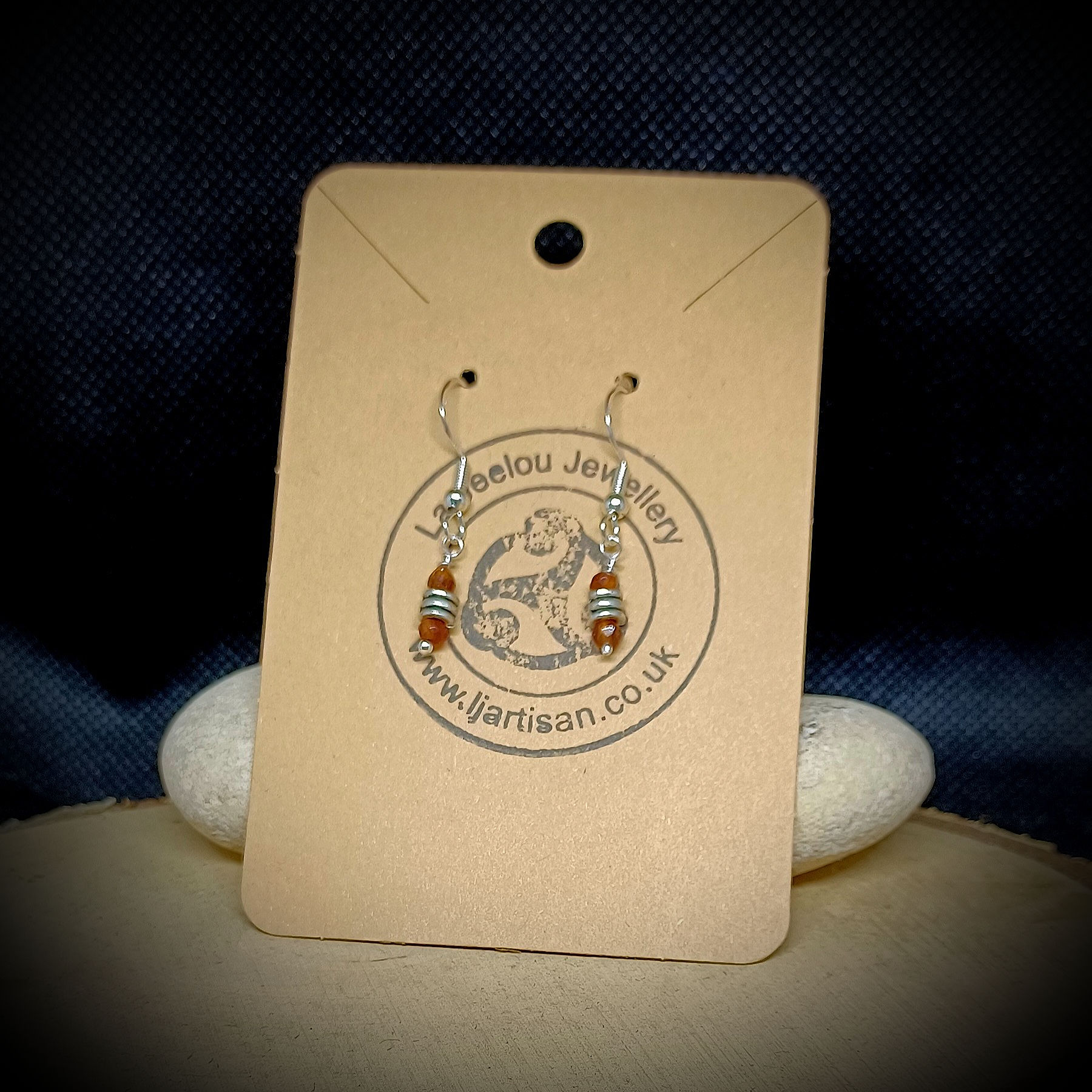 garnet drop earrings