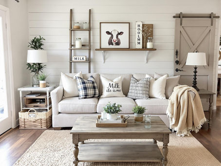 How To Recreate A Farmhouse Living Room For Less: Budget-Friendly Finds That Don't Break the Bank
