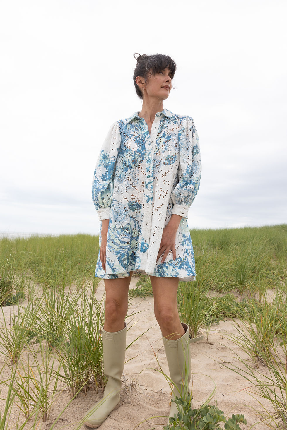 Thumbnail: CABBAGE ROSE Printed Broderie Anglaise Dress