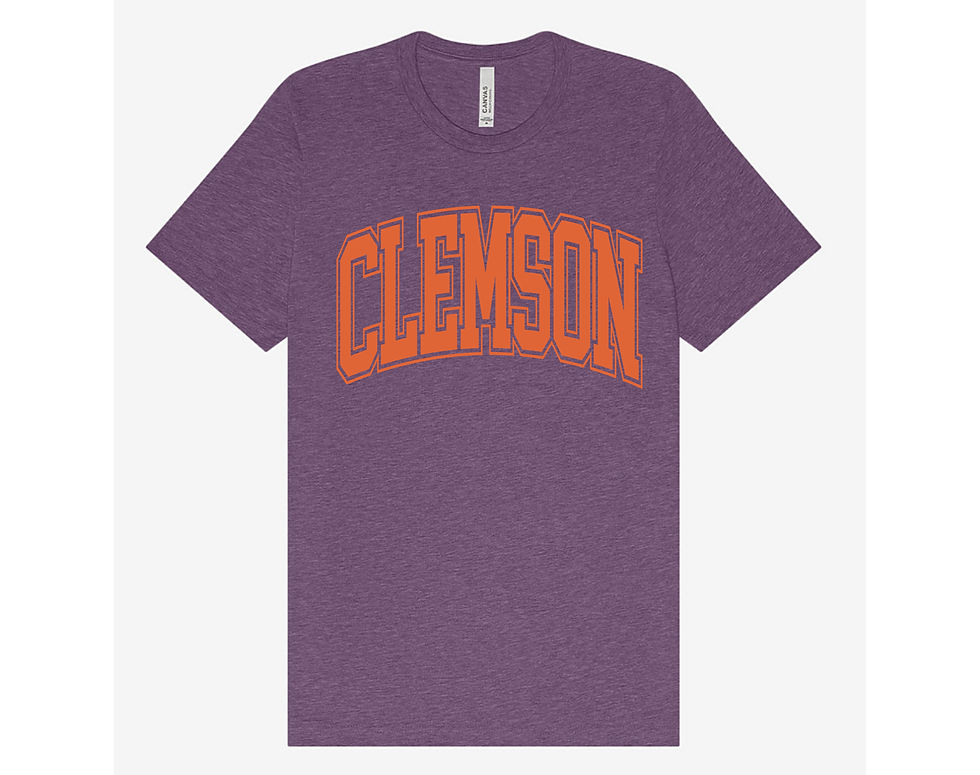 Clemson Unisex Tee - Heather Purple
