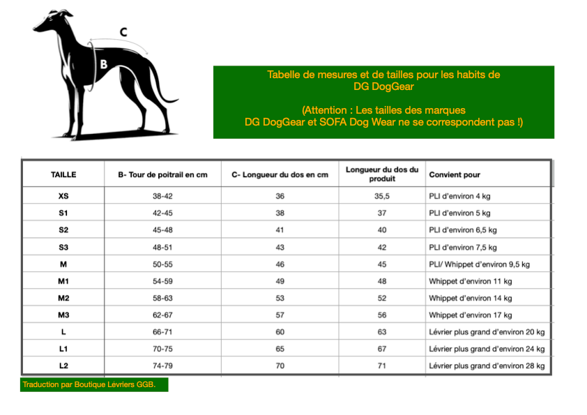 Miniature : Body Lévrier - DG Urban Warmkeeper- DG DogGear - (PLI -> Galgo)