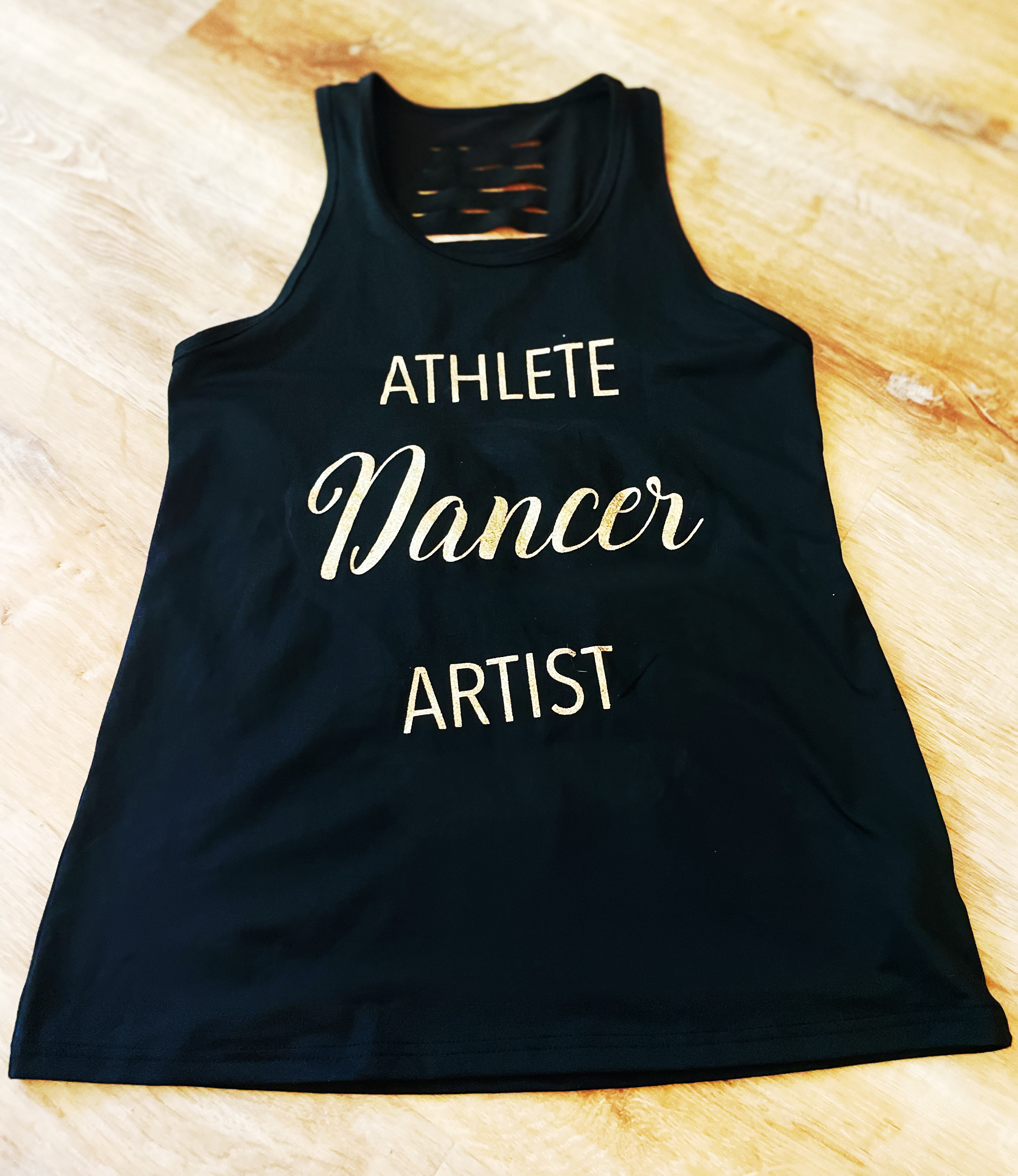 Athlete Artist Dancer Glitter Slasher Tank