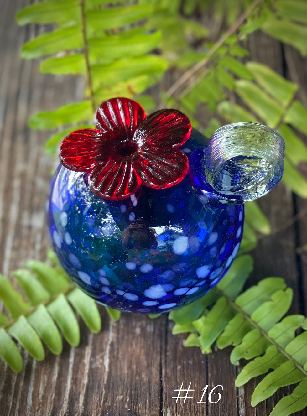 Thumbnail: Multi Color Glass Hummingbird Feeder - Choose your favorite!
