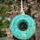 Thumbnail: Teal Handblown Glass Fly-Through Bird Feeder
