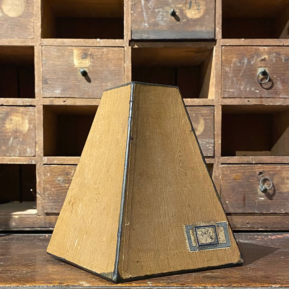 Thumbnail: 7 cardboard crystal forms, three produced by komenium, 1950’s.  