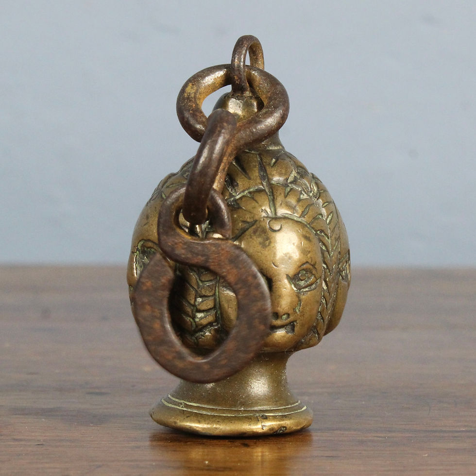 Thumbnail: A 16th C. Bronze sword pommel come scale weight.