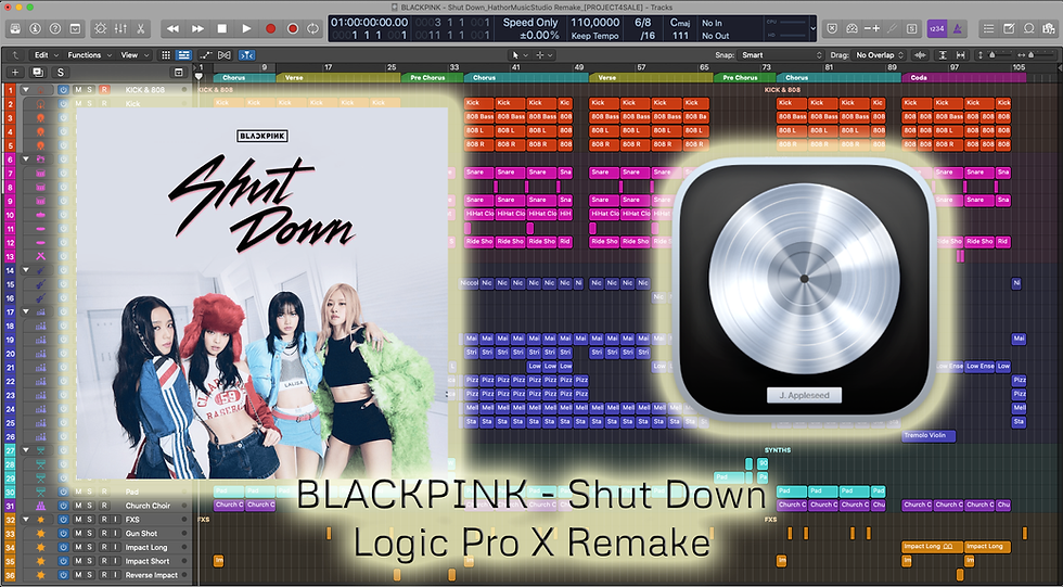 Thumbnail: Logic Pro X Project of "BLACKPINK - Shut Down"