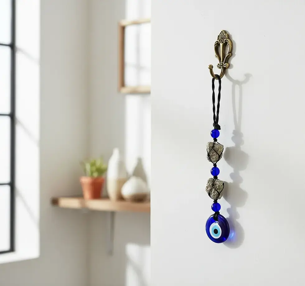 Pyrite Hanging with Evil Eye