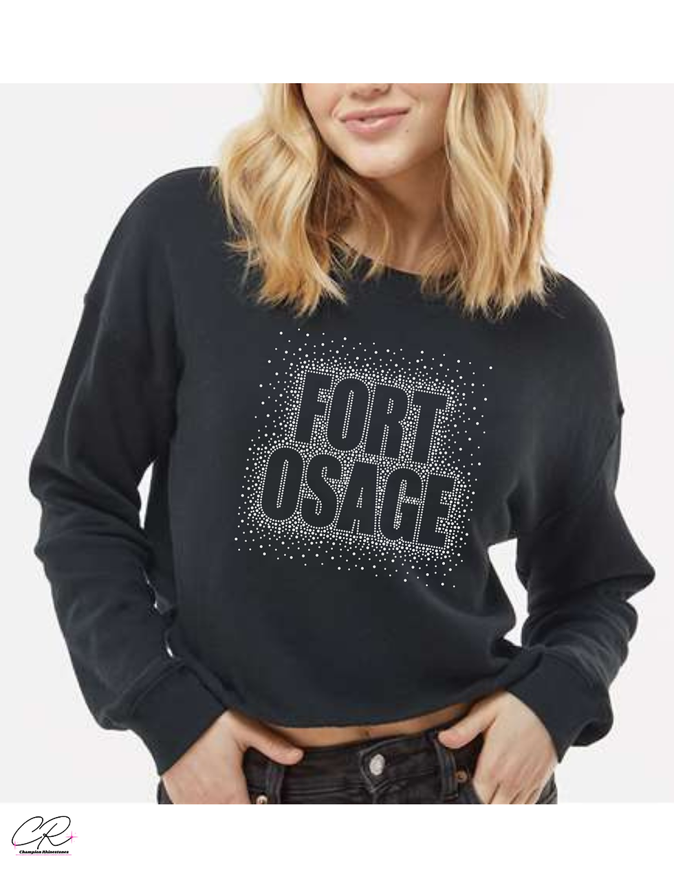 Thumbnail: Fort Osage Indians - Cropped Crewneck Sweatshirt