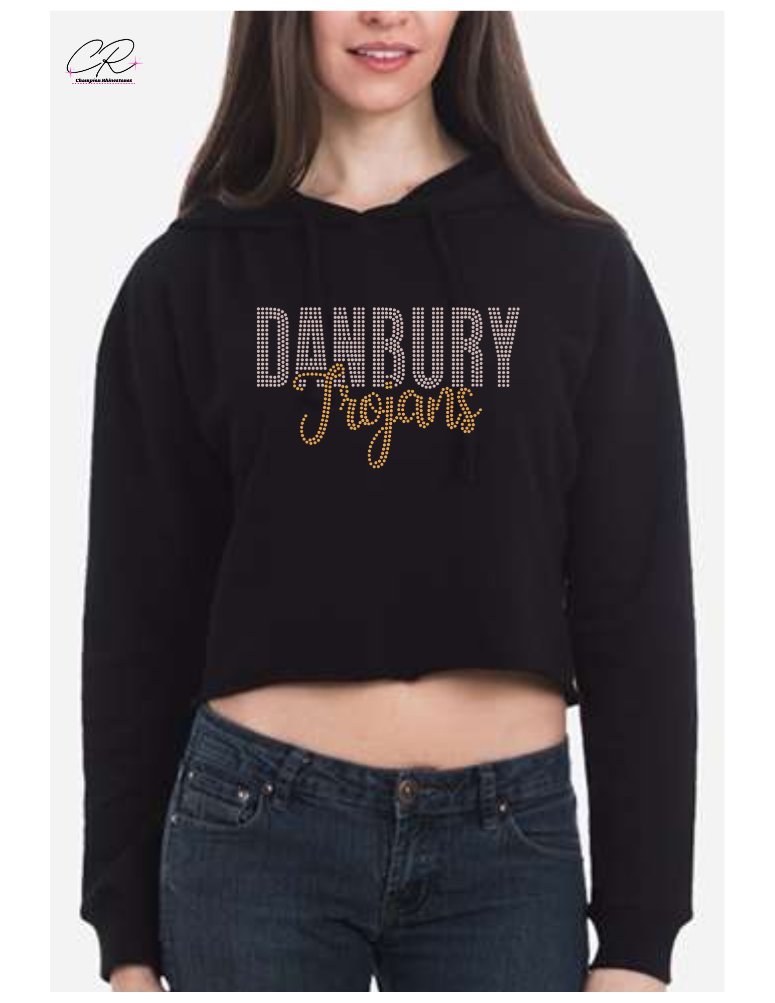 Danbury Trojans - Cropped Hoodie