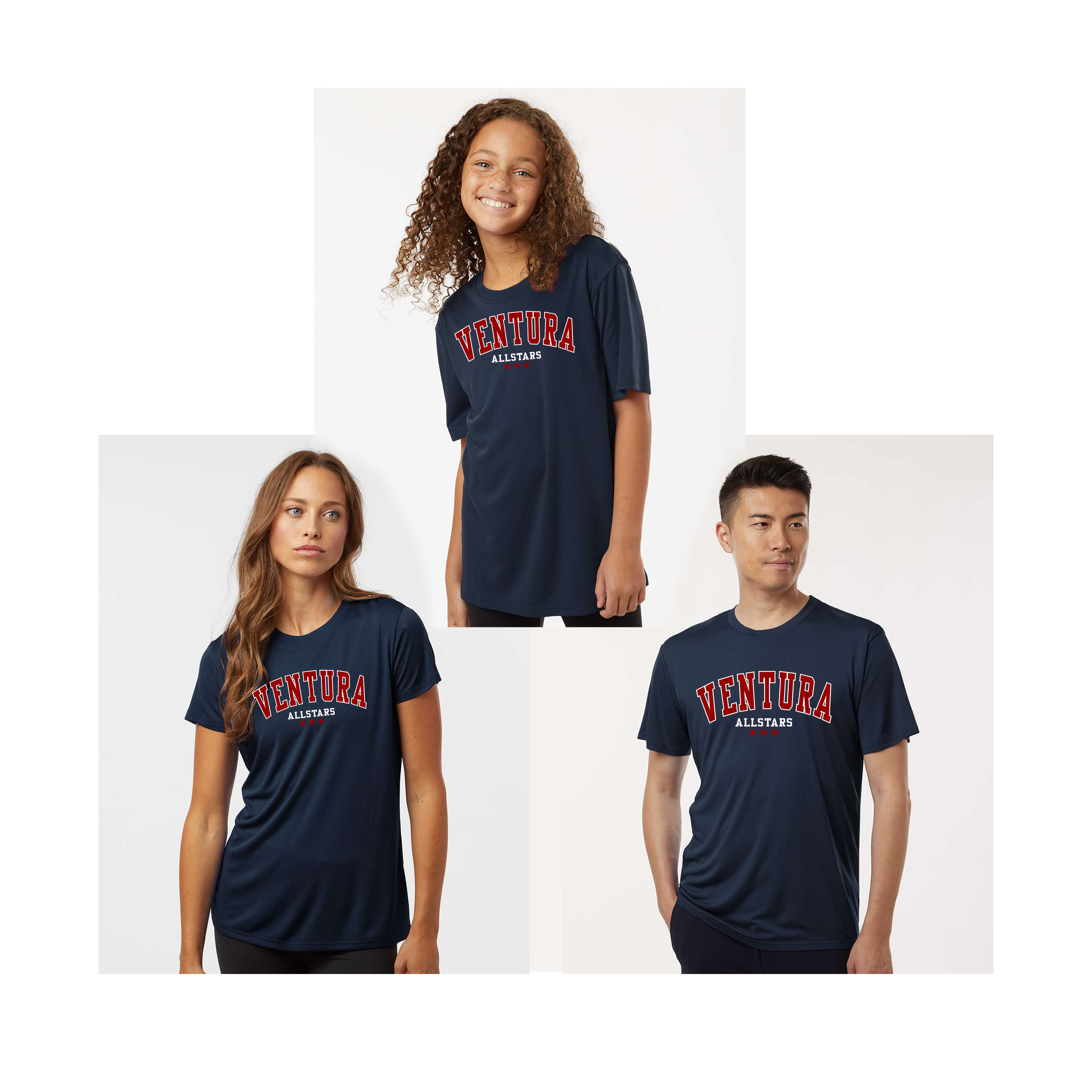 Youth/Ladies/Unisex Navy Drifit