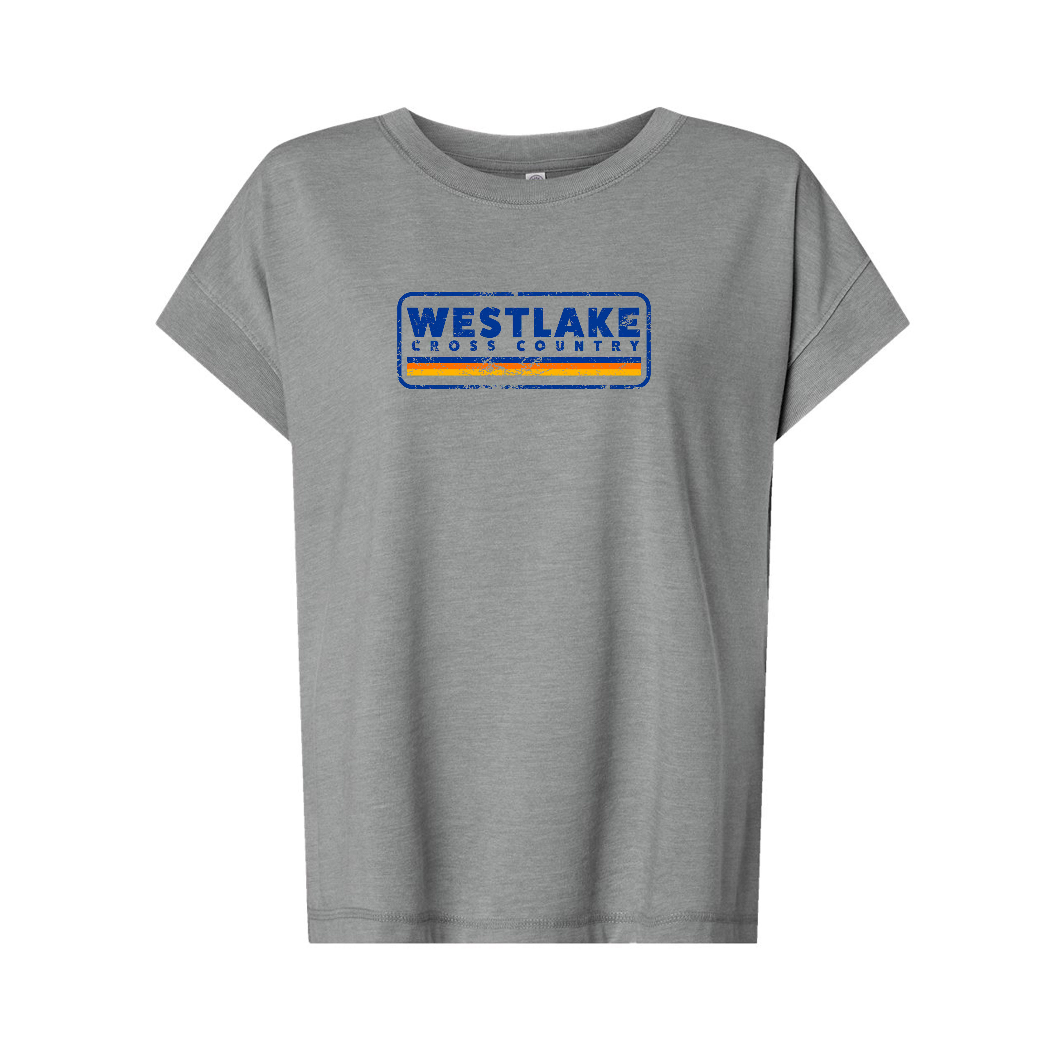 Ladies Relaxed Washed Grey Tee