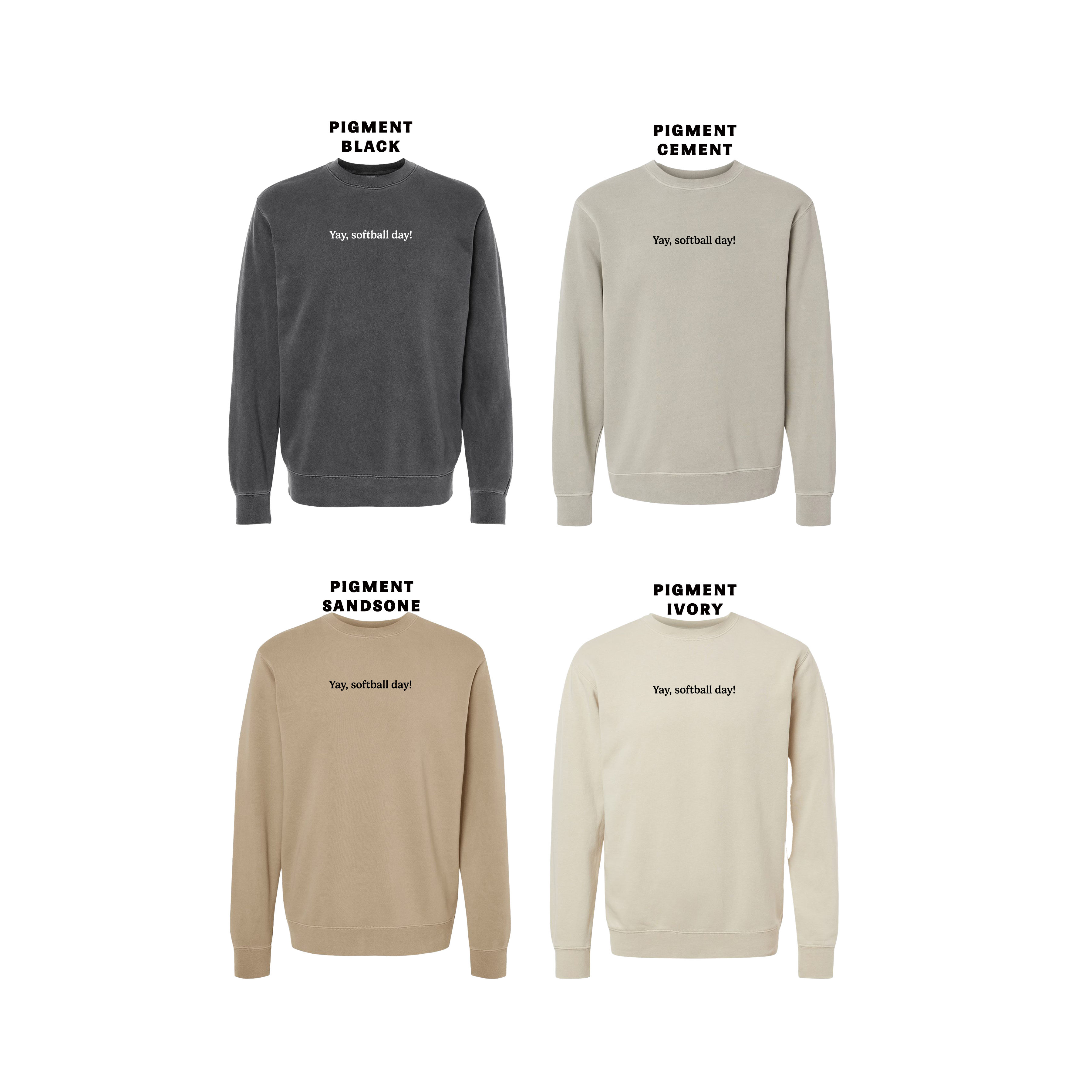 Adult Pigment Dyed Hoodie, Embroidered, Yay