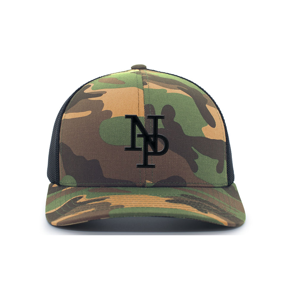 Thumbnail: 3D Puff, Army Snapback Trucker Hat