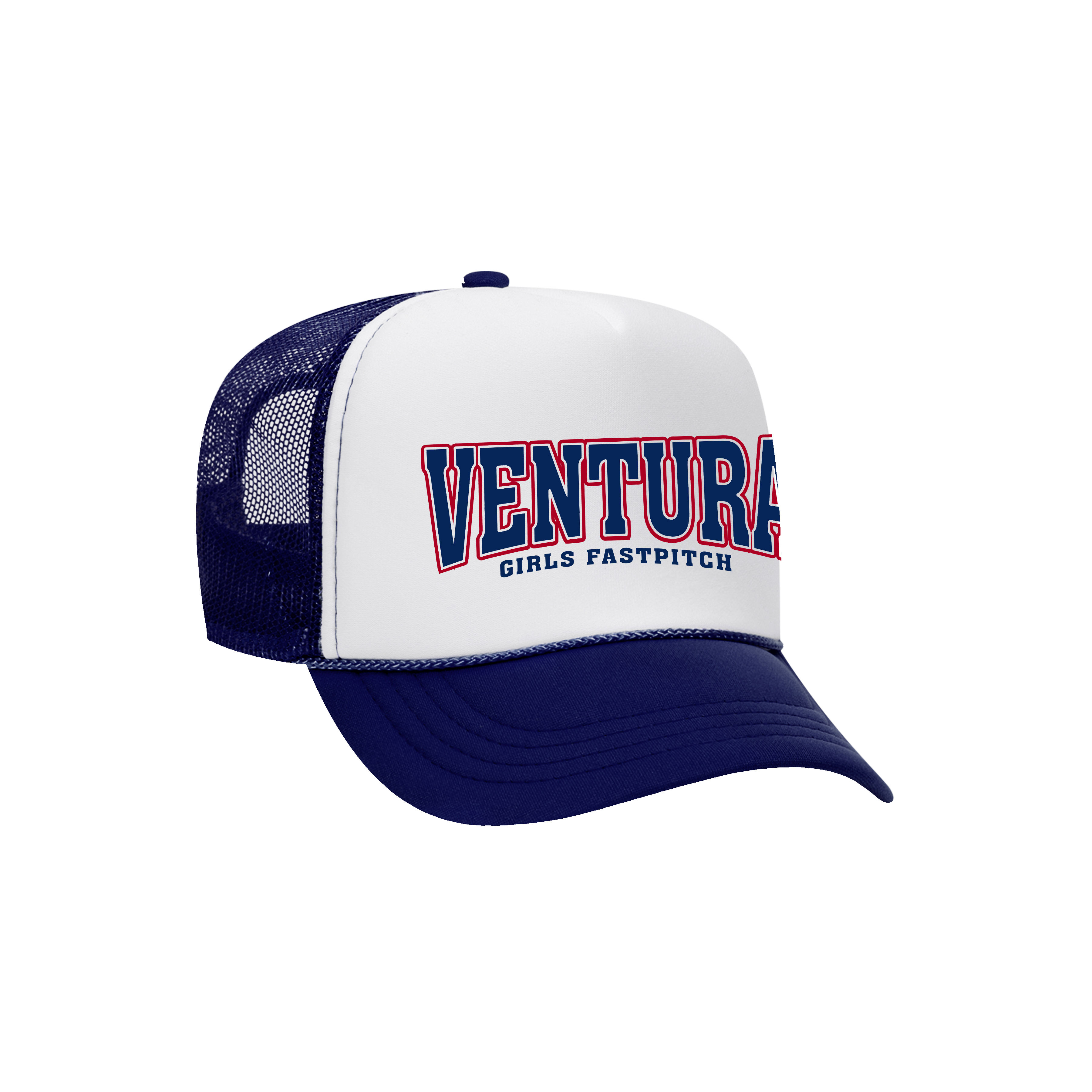 Navy/White Ventura Trucker Hat Youth/Adult