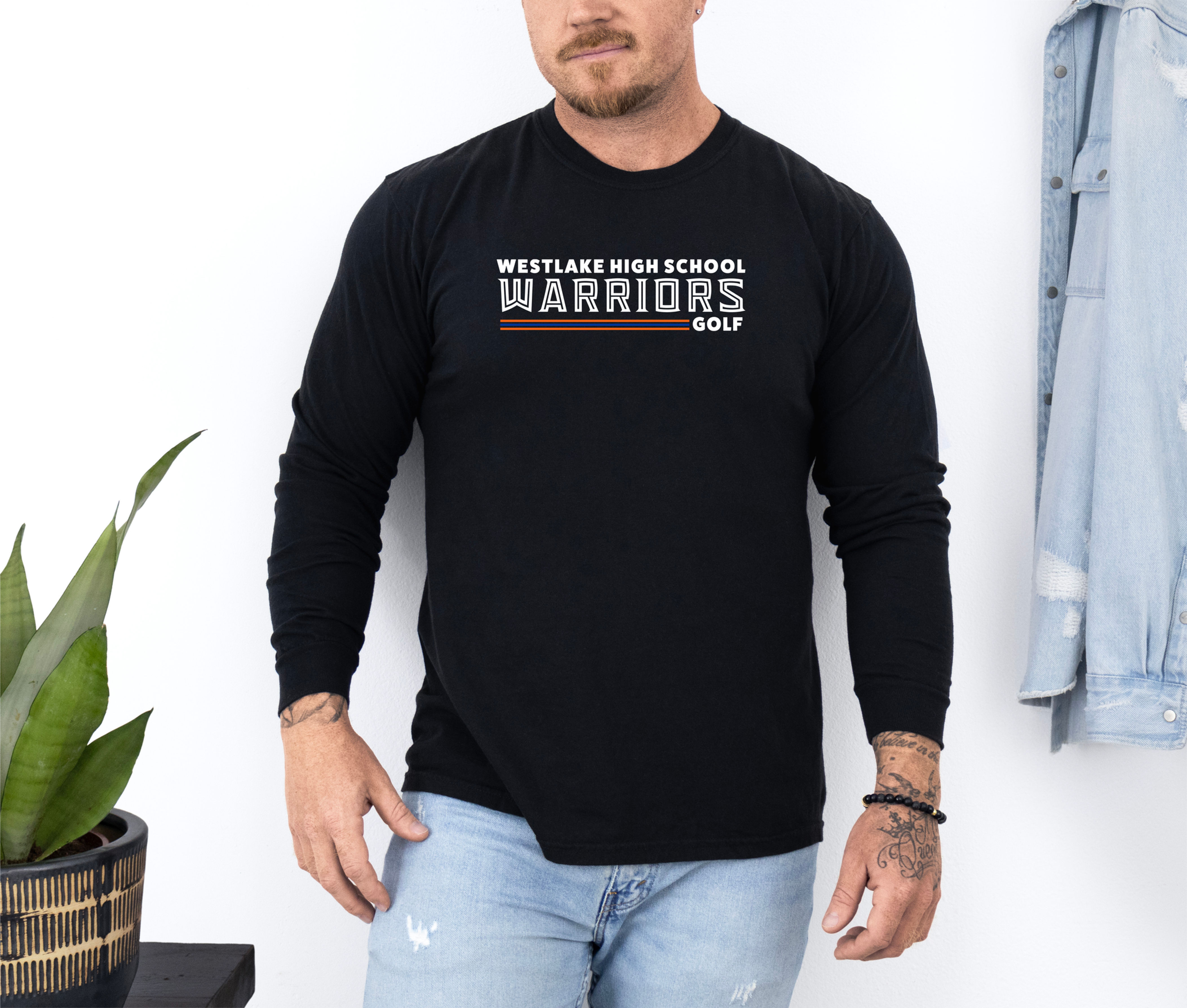 Vintage Garment Dyed Long Sleeve Black