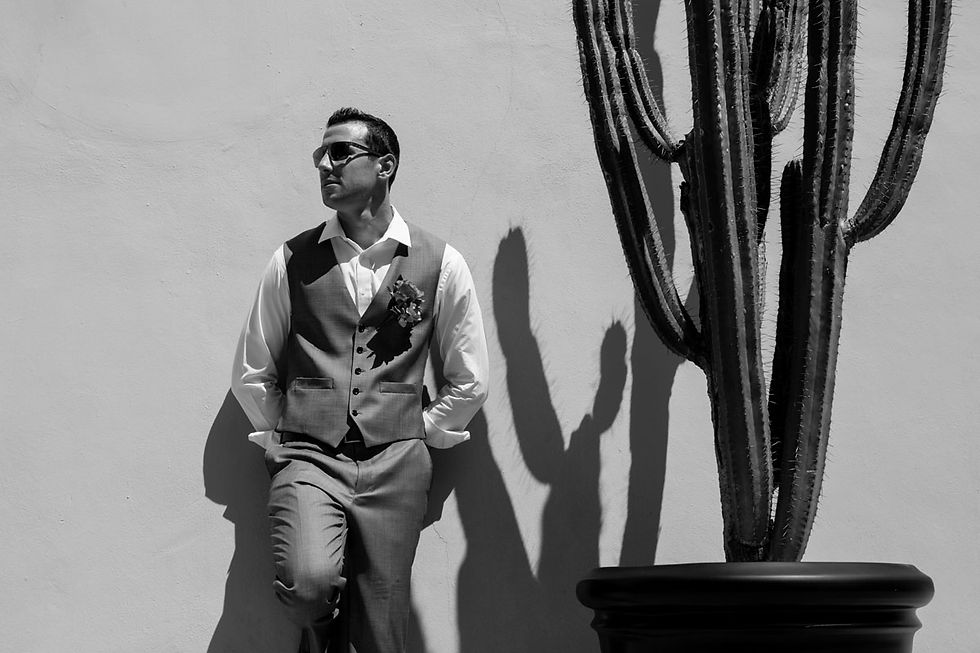 Groom getting ready for his Dreams Tulum wedding
