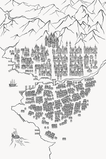 Filling in regular shapes on the map and blocking.
