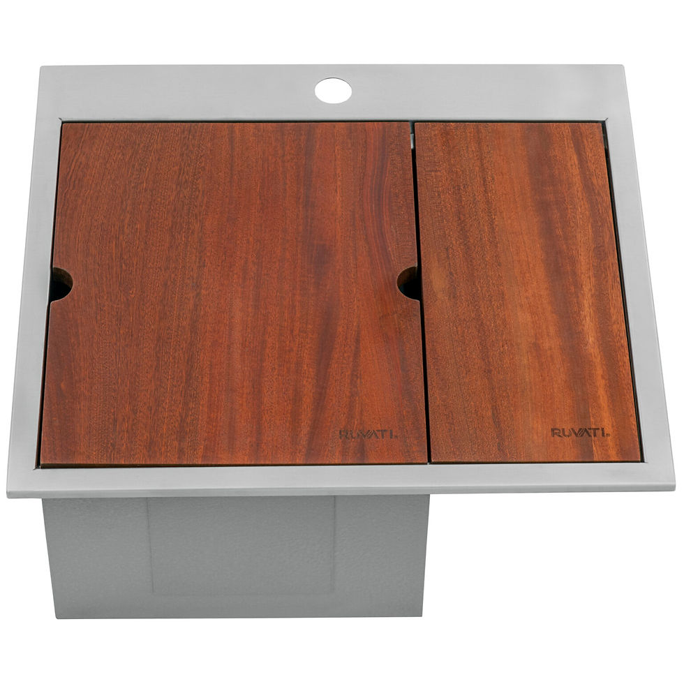 Thumbnail: Ruvati 20in Stainless RV Sink w/ Concealed Faucet - RVH8272ST
