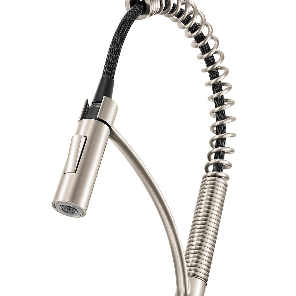Thumbnail: Ruvati Seneca Modern Sharp Style Pre-Rinse Kitchen Faucet – RVF1236BN
