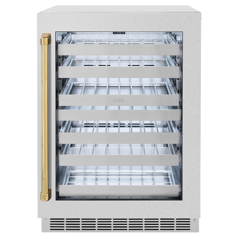 Thumbnail: ZLINE Autograph 24 in. 44 Bottle Dual Zone Outdoor Wine Cooler