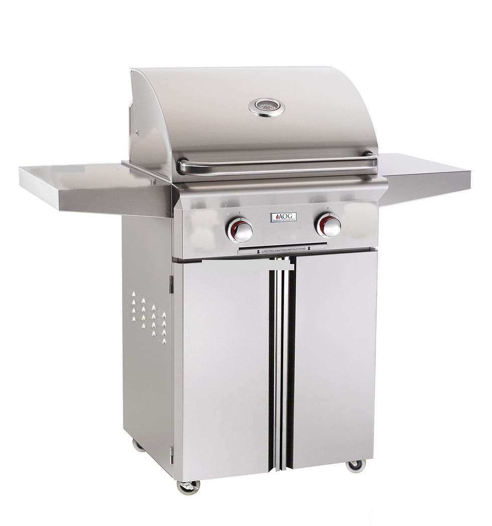 AOG 24PCT 24" Portable with Rotisserie, Sideburner and No Lights LP