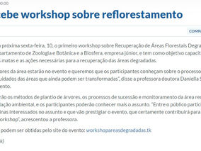 Workshop de Recuperação de Áreas Florestais Degradadas vira notícia na região!