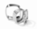 Henrich & Denzel Trauringe mit Beisteck-Ring Torsione Platin
