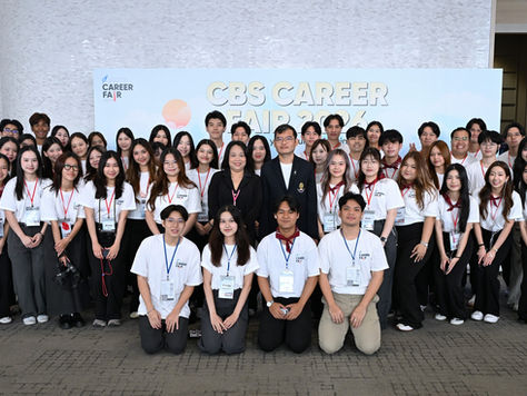 the Office of Student Affairs, Chulalongkorn Business School, in collaboration with the BBA International Program, Chulalongkorn University, organized CBS Career Fair 2026 at Samyan Mitrtown Hall 1