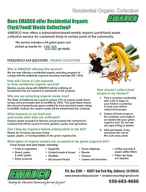 Residential Organic Collection flyer