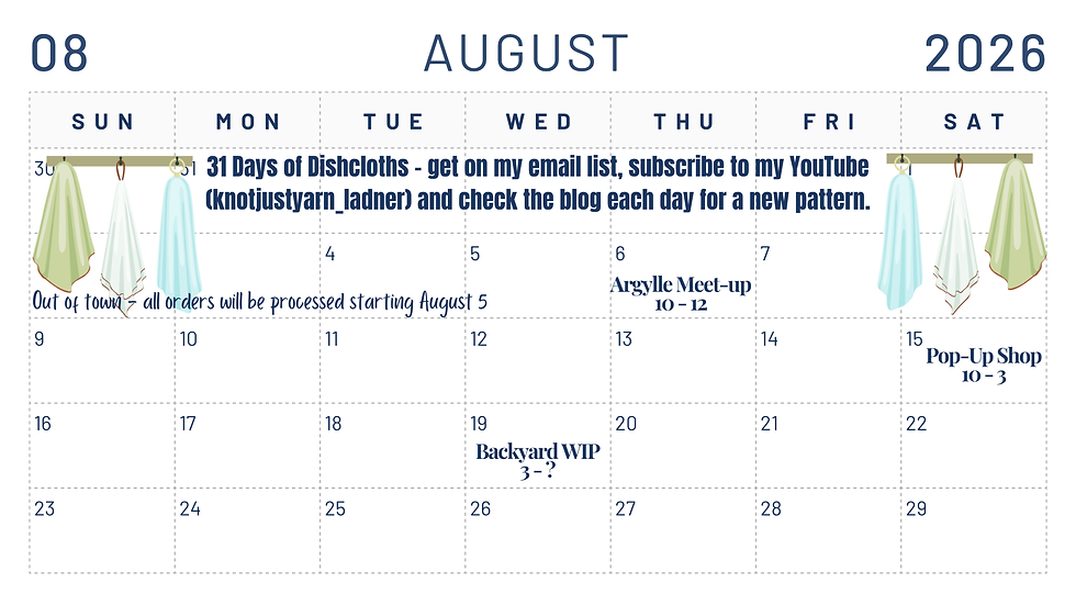 August Calendar
